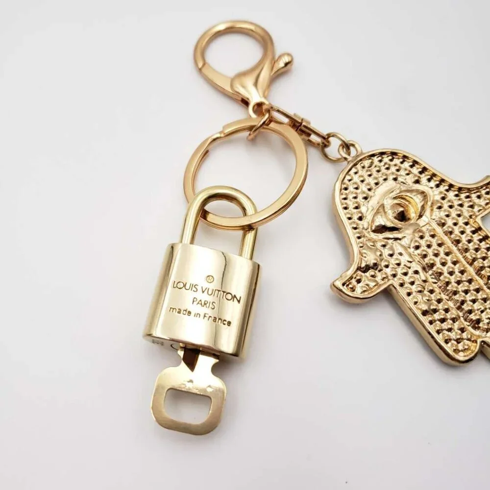 Authentic Louis Vuitton Gold Padlock & Key 🔒 LV Bag Charm Unbranded Keychain
